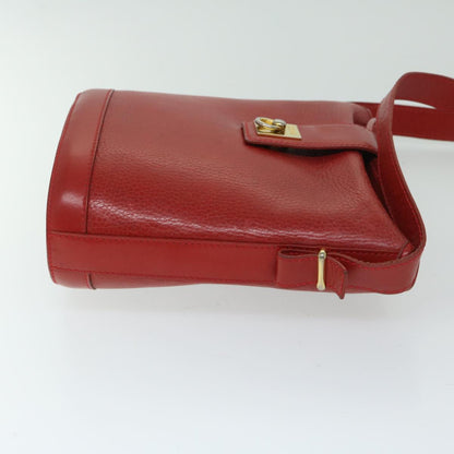 Luxury CELINE Shoulder Bag Leather Red  68032