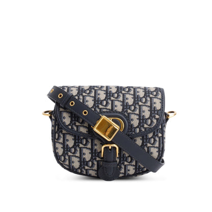 Christian Dior 2020 Blue Oblique Small Bobby Flap Bag