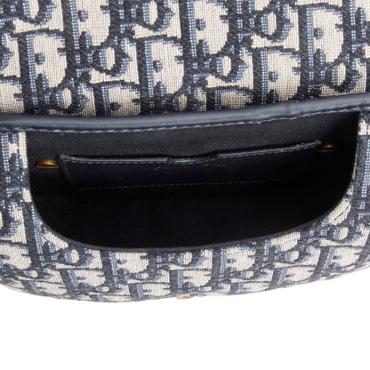Christian Dior 2020 Blue Oblique Small Bobby Flap Bag
