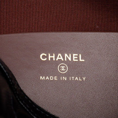 Chanel 2025 Black Caviar Quilted Leather Mini Bowling Bag