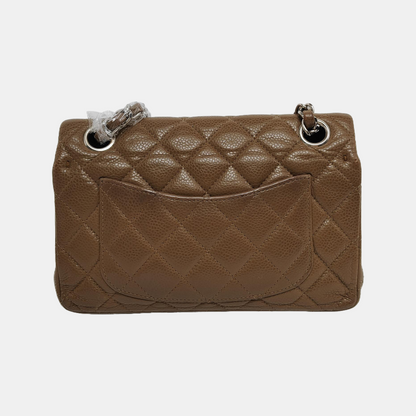Chanel Classic Flap Rectangular Mini Brown Caviar Leather