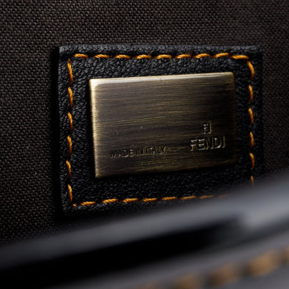 Fendi Black Patent Leather B Shoulder Bag