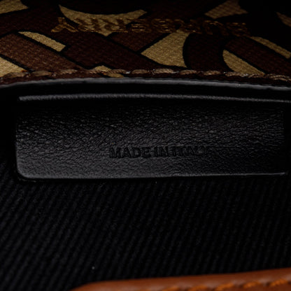 Burberry Brown E-Canvas Monogram Studded Book Tote