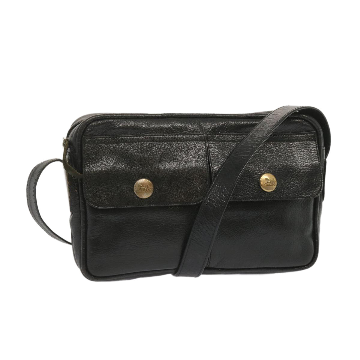 Luxury CELINE Shoulder Bag Leather Black  68125