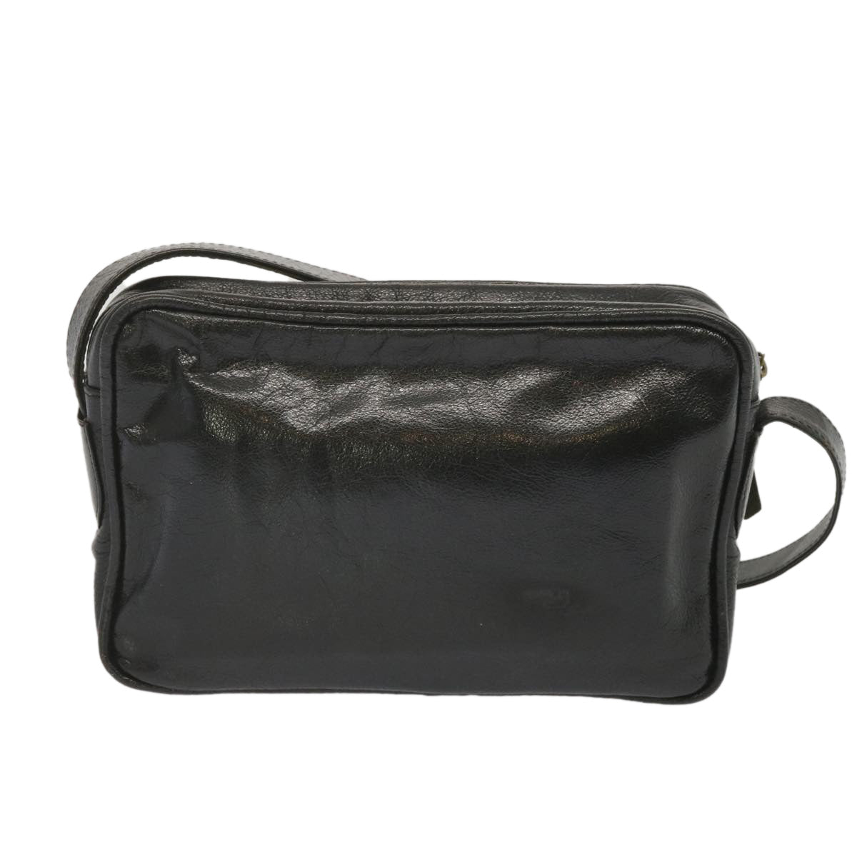 Luxury CELINE Shoulder Bag Leather Black  68125