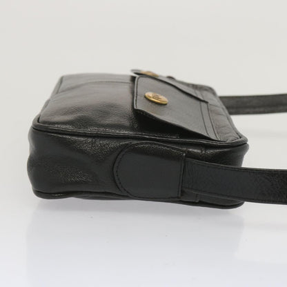 Luxury CELINE Shoulder Bag Leather Black  68125