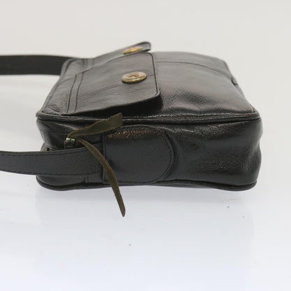 Luxury CELINE Shoulder Bag Leather Black  68125
