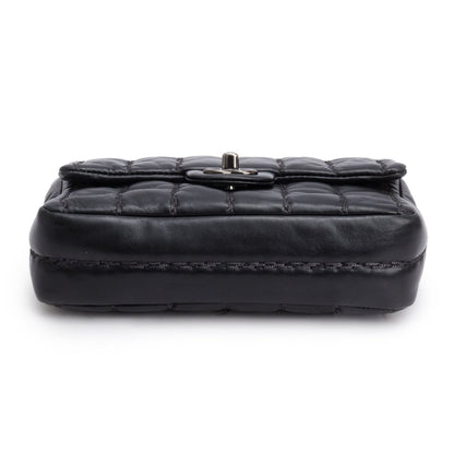 Chanel Black Lambskin Vertical Stitch Small Flap Bag