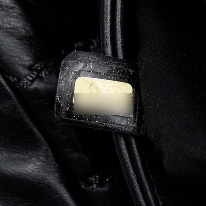 Chanel Black Lambskin Vertical Stitch Small Flap Bag