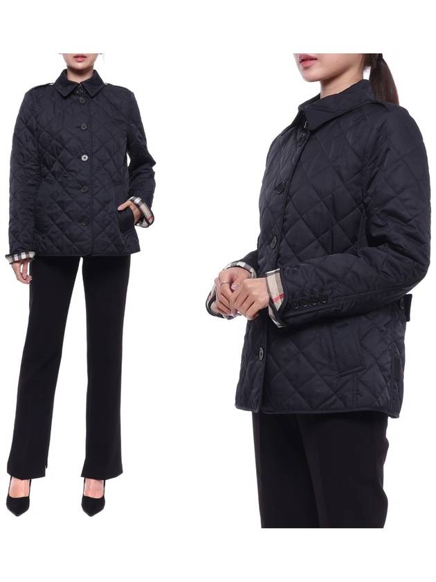 Luxury Burberry New Frankby Quilted Jacket Navy