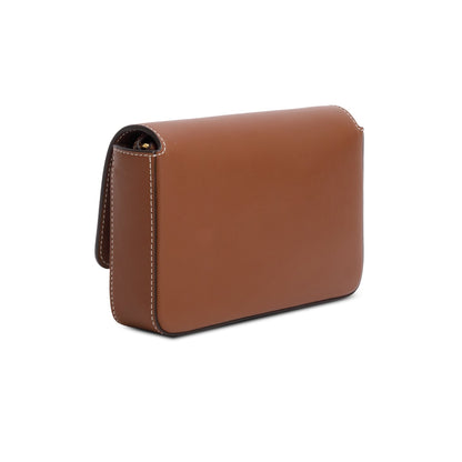 Burberry Brown Calfskin Vintage Check New Hampshire Bag