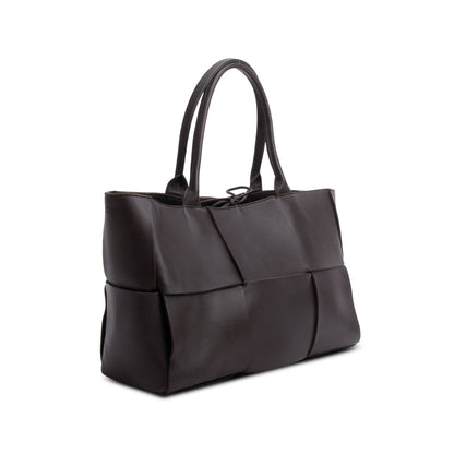 Bottega Veneta Brown Maxi Intrecciato Arco Small Tote Bag