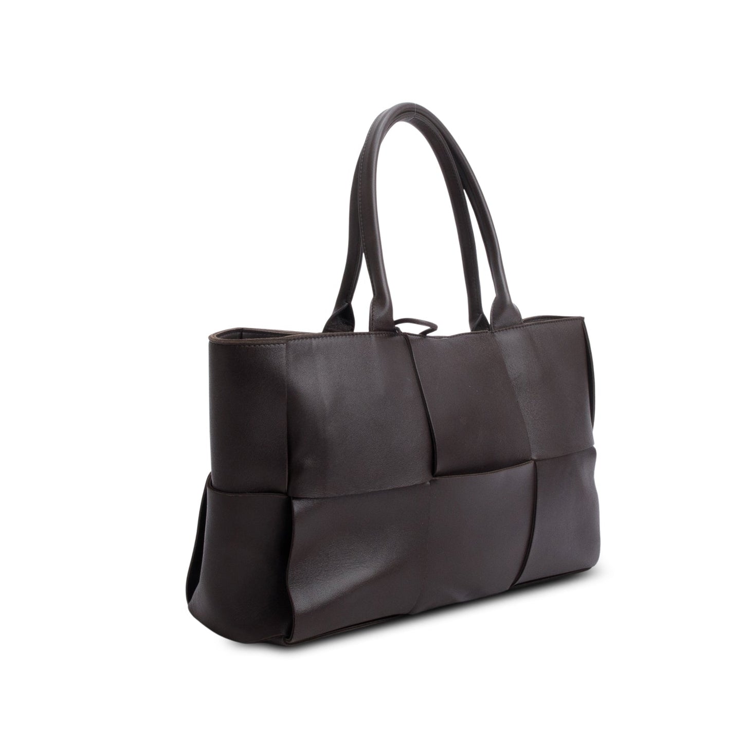 Bottega Veneta Brown Maxi Intrecciato Arco Small Tote Bag
