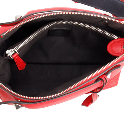 Fendi Red Vitello Dolce Medium By the Way Flower Boston Bag