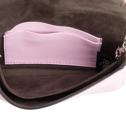 Fendi Pink Calfskin Micro Monster Baguette