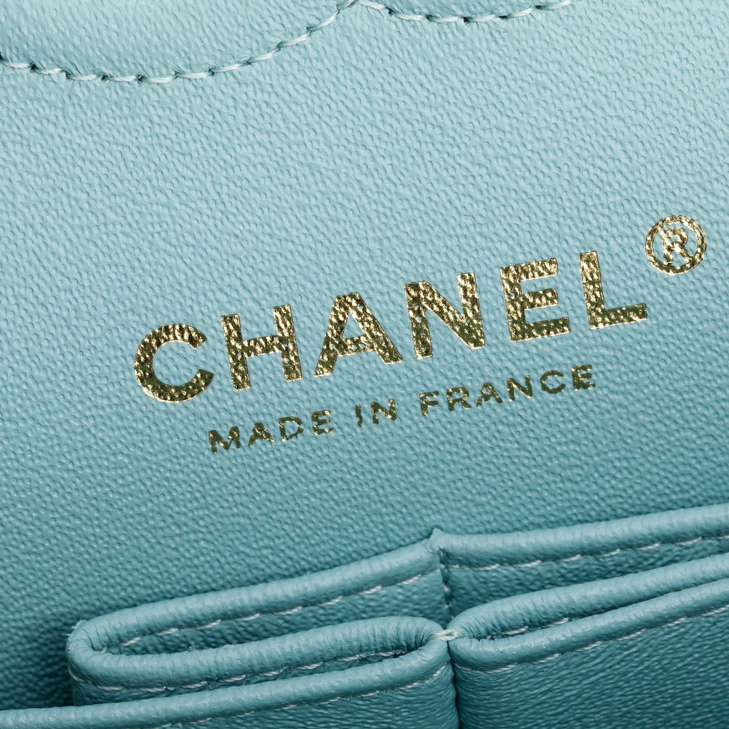 Chanel Teal Caviar Quilted Small Double Flap Bag