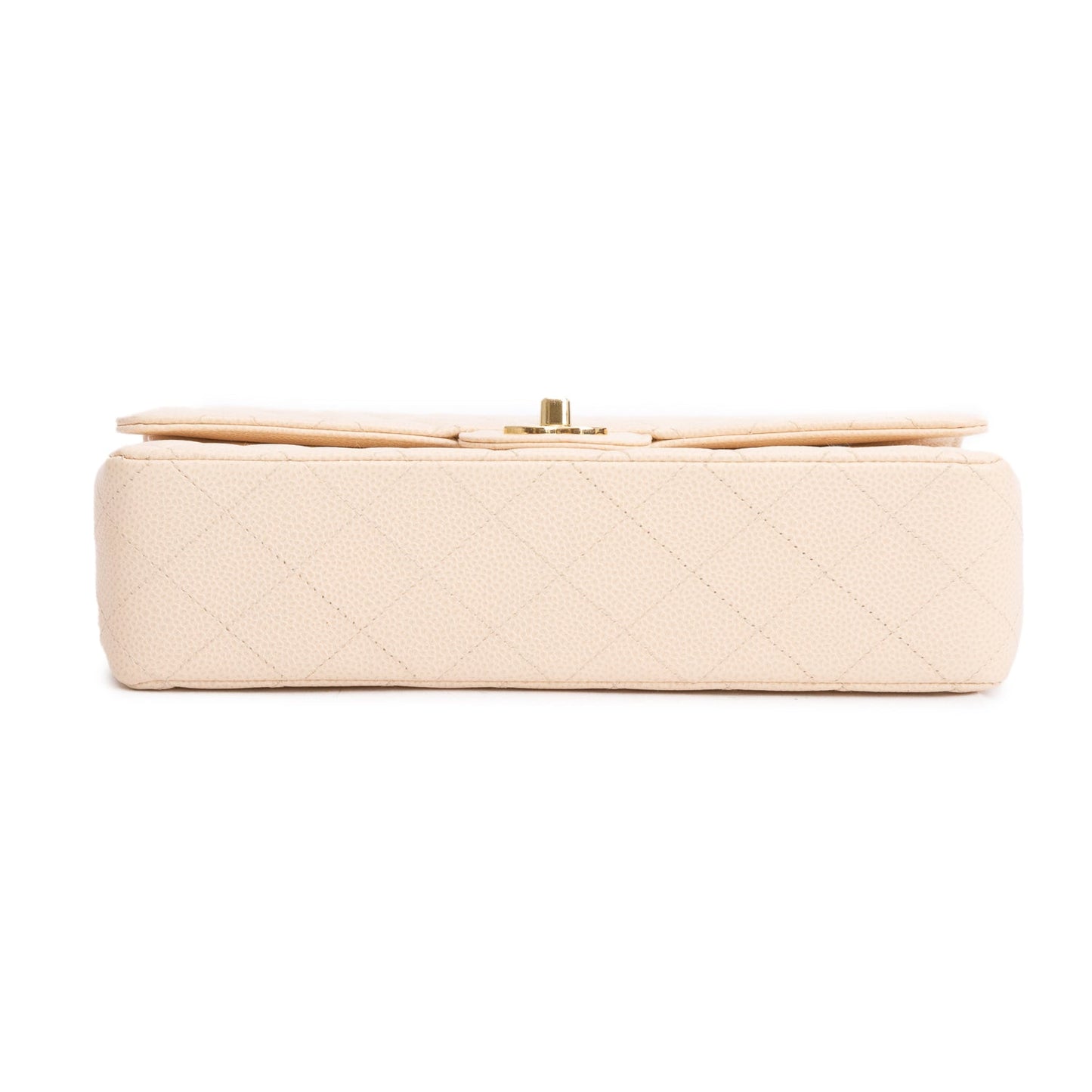 Chanel Beige Caviar Leather Classic Medium Double Flap