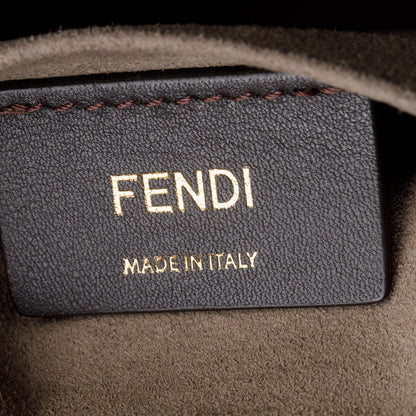 Fendi Brown Vitello Liberty FF 1974 Embossed Small Mon Tresor Bucket Bag