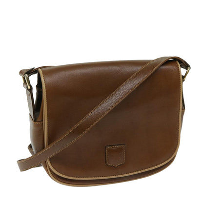 Luxury CELINE Shoulder Bag Leather Brown  68342