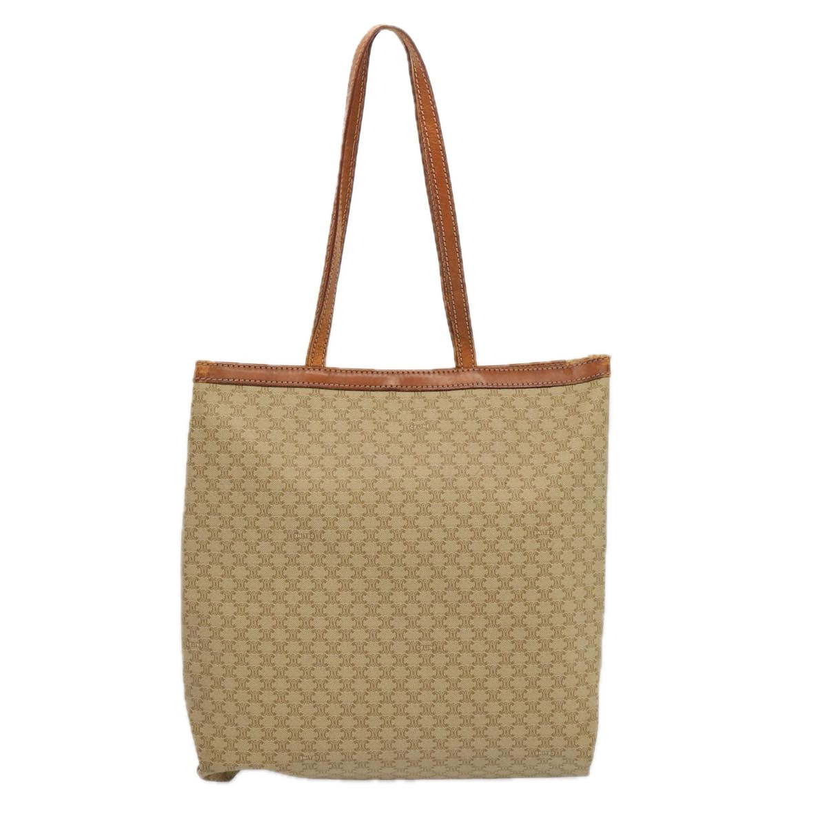 Luxury CELINE Macadam Canvas Tote Bag PVC 2Set Beige Brown  68348