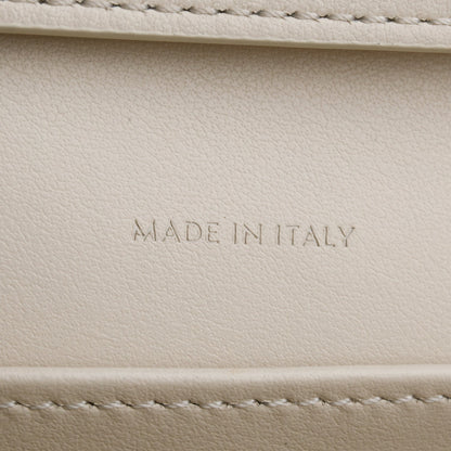 Celine 2025 White Shiny Calfskin Margo Wallet on Chain