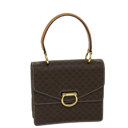 Luxury CELINE Macadam Canvas Hand Bag PVC Brown  68359