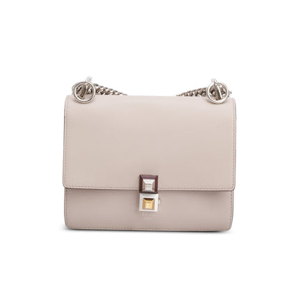 Fendi Pink Calfskin Leather Small Kan I Shoulder Bag