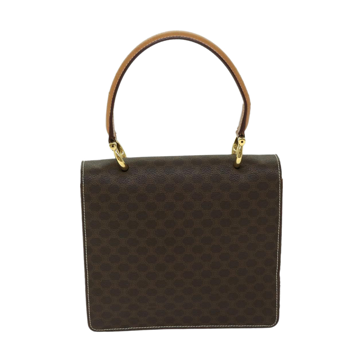 Luxury CELINE Macadam Canvas Hand Bag PVC Brown  68359