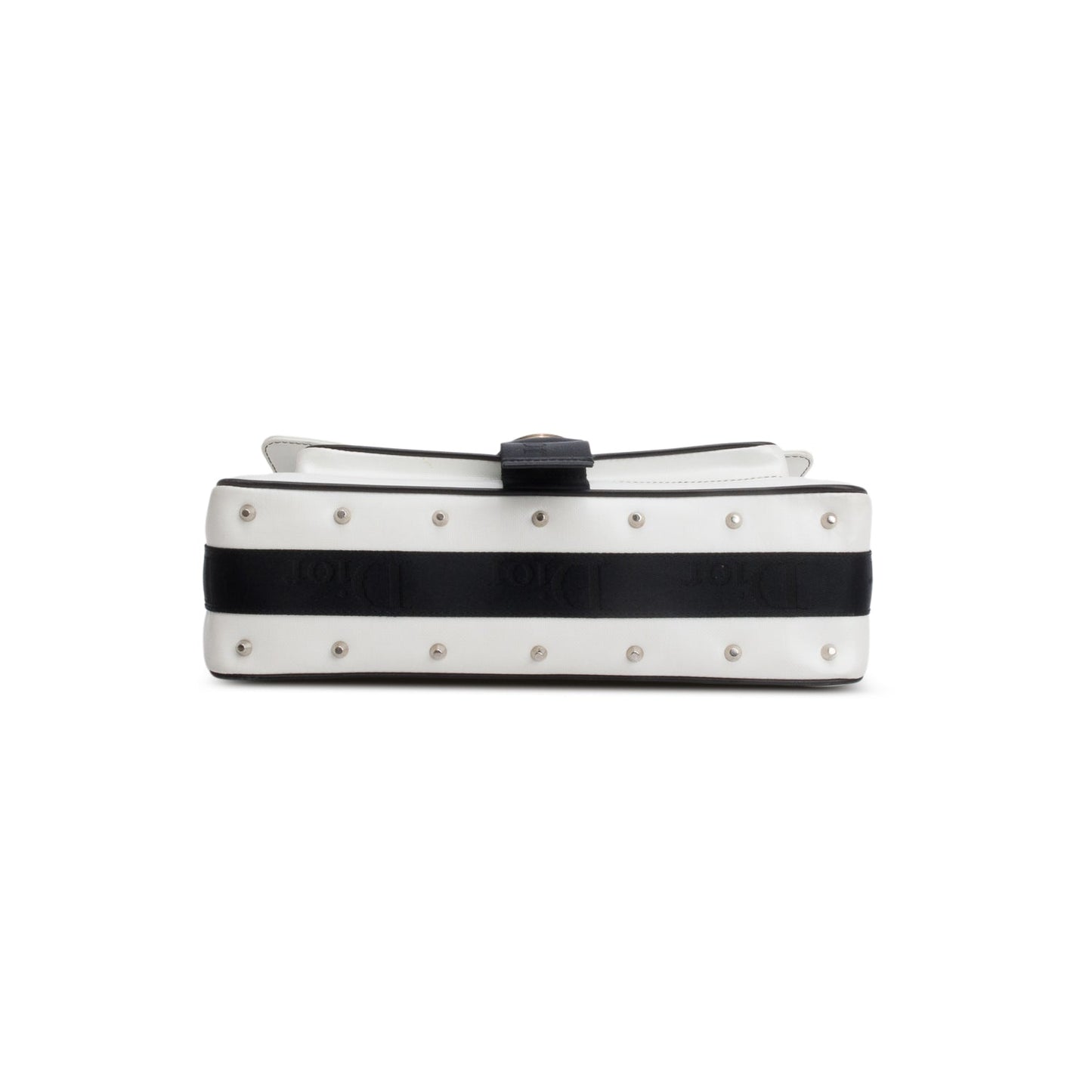 Christian Dior White Leather Crystal Embellished Hardcore Shoulder Bag
