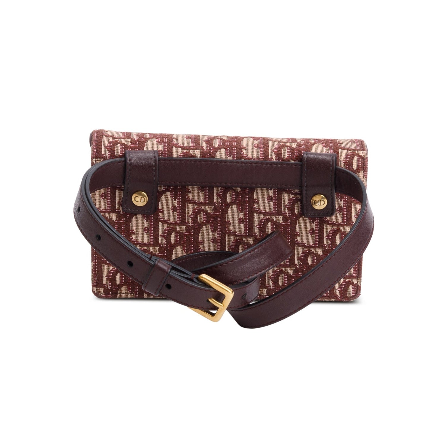 Christian Dior Red Oblique Saddle Belt Pouch