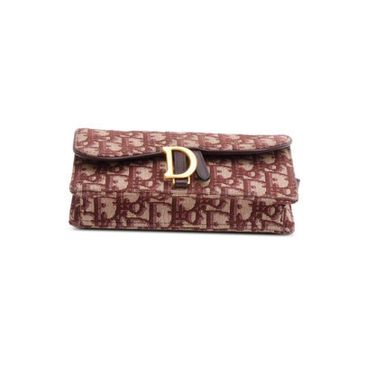 Christian Dior Red Oblique Saddle Belt Pouch