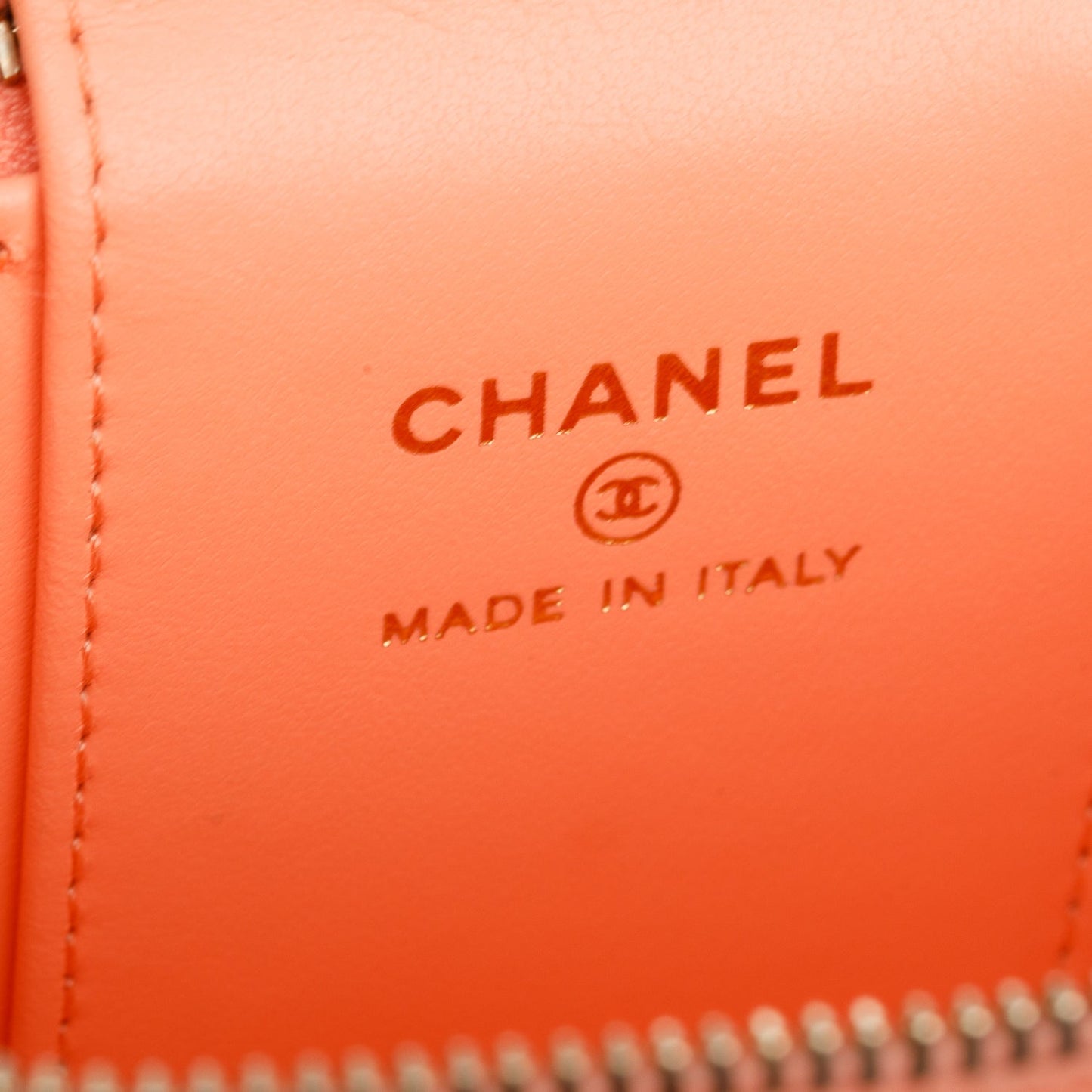 Chanel 2022 Pink Lambskin Quilted Extra Mini Vanity Case
