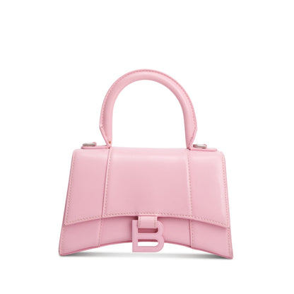 Balenciaga Pink Shiny Box Calfskin Leather XS Hourglass Top Handle Bag