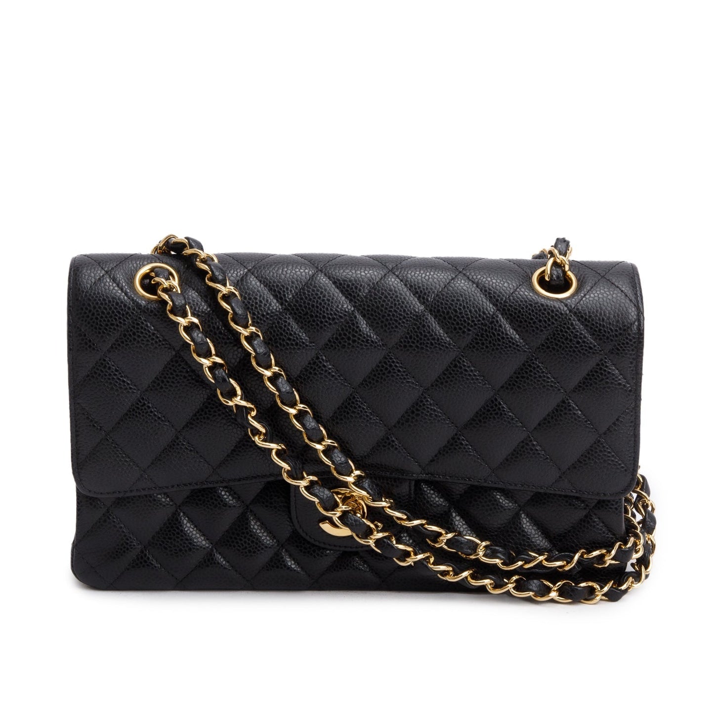 Chanel Black Caviar Classic Medium Double Flap Bag