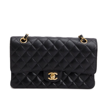 Chanel Black Caviar Classic Medium Double Flap Bag