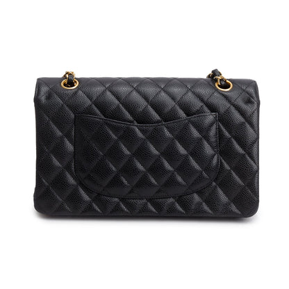 Chanel Black Caviar Classic Medium Double Flap Bag