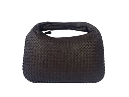 Bottega Veneta Intrecciato Hobo Bag Medium Chocolate Brown Lambskin leather