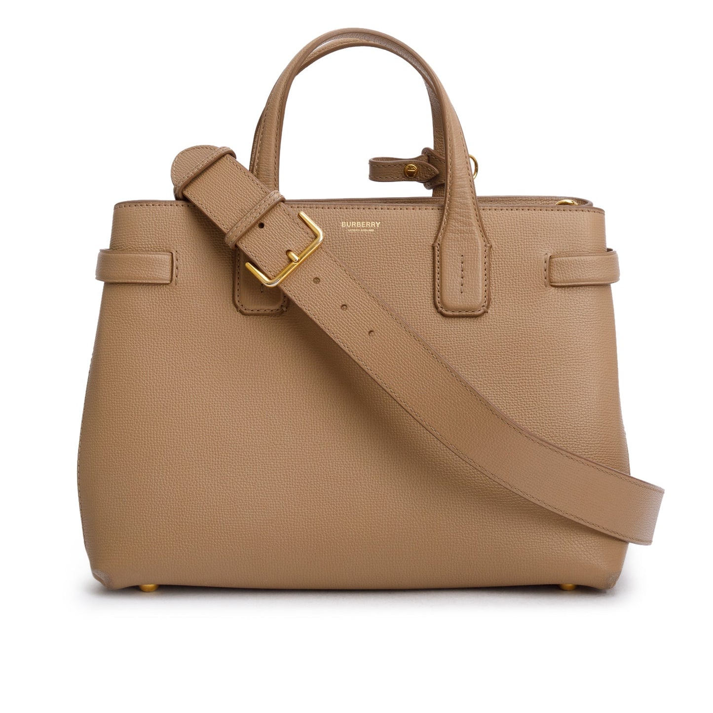 Burberry Brown Derby Calfskin Medium Banner Tote