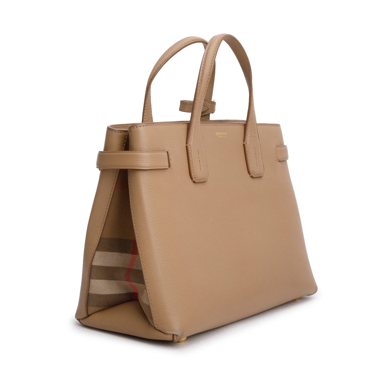 Burberry Brown Derby Calfskin Medium Banner Tote