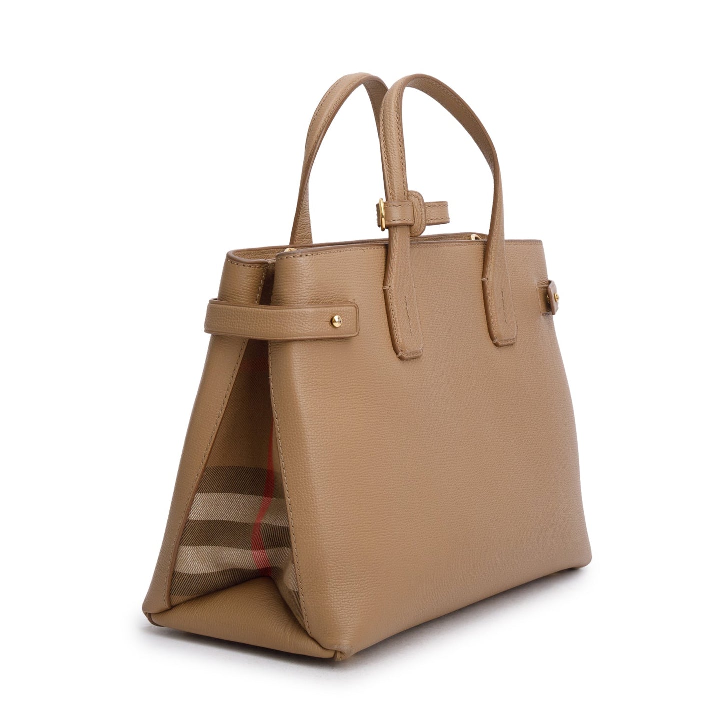 Burberry Brown Derby Calfskin Medium Banner Tote