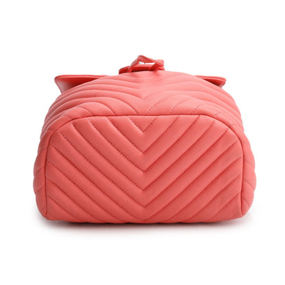 Chanel Pink Lambskin Chevron Quilted Small Urban Spirit Backpack