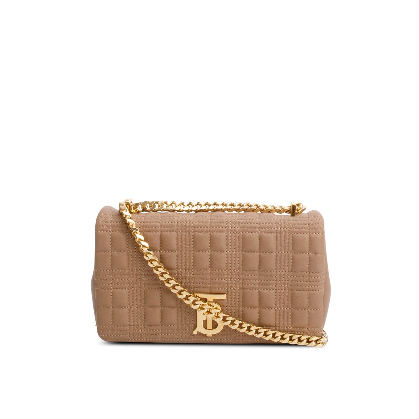 Burberry Brown Lambskin Quilted Small Lola Bag