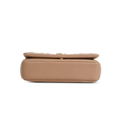 Burberry Brown Lambskin Quilted Small Lola Bag