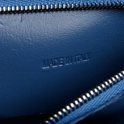 Balenciaga Blue BB Monogram Denim Small Hourglass Top Handle Bag