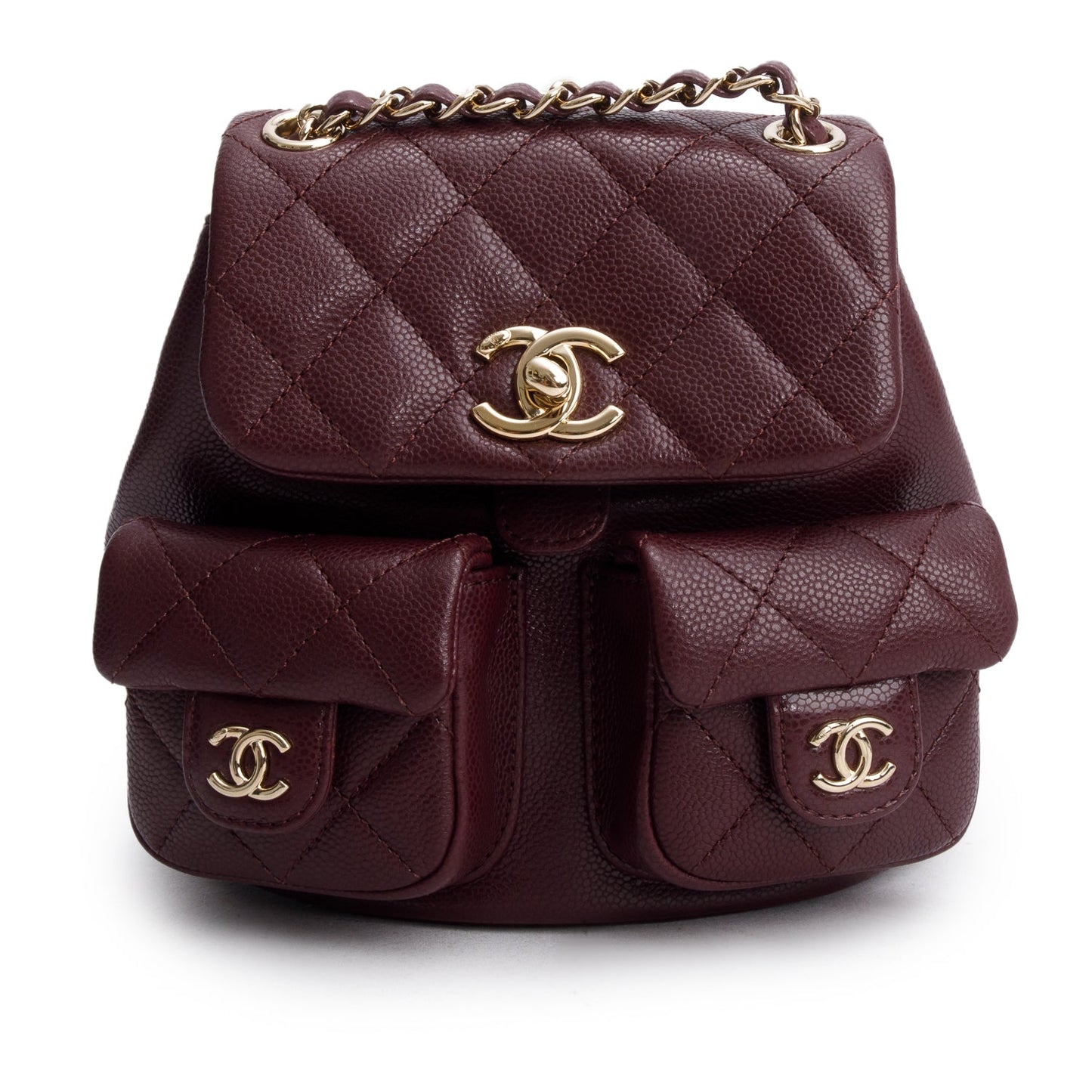 Chanel Burgundy Caviar Mini Duma Backpack