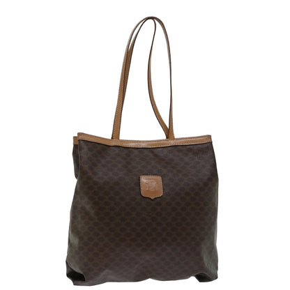 Luxury CELINE Macadam Canvas Tote Bag PVC Brown  68474