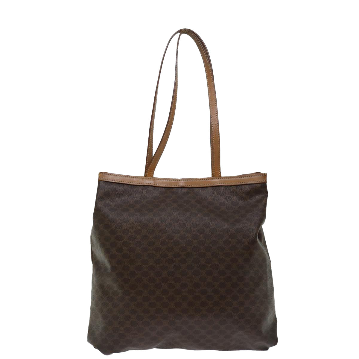 Luxury CELINE Macadam Canvas Tote Bag PVC Brown  68474