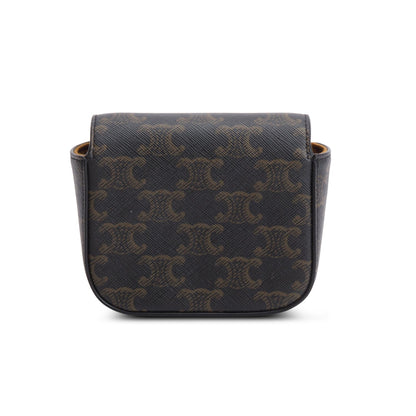 Celine 2022 Triomphe Canvas Calfskin Mini Claude