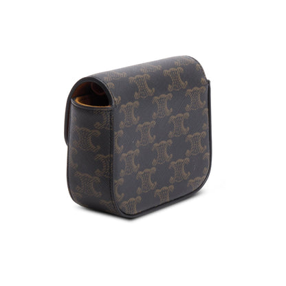 Celine 2022 Triomphe Canvas Calfskin Mini Claude