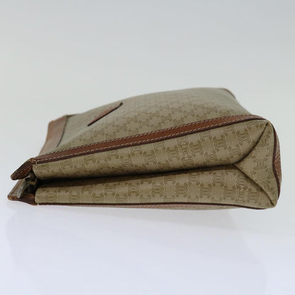 Luxury CELINE Macadam Canvas Clutch Bag Beige  68510